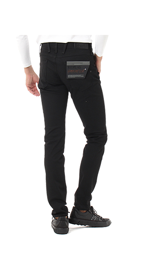 ANBASS 12OZ HYPERFLEX+　ストレッチブラックデニム 詳細画像